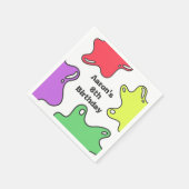 スライムバースデーパーティー スタンダードカクテルナプキン (角)