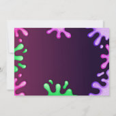 スライムパーティーガール誕生日カラフルトイ写真 招待状 (裏面)