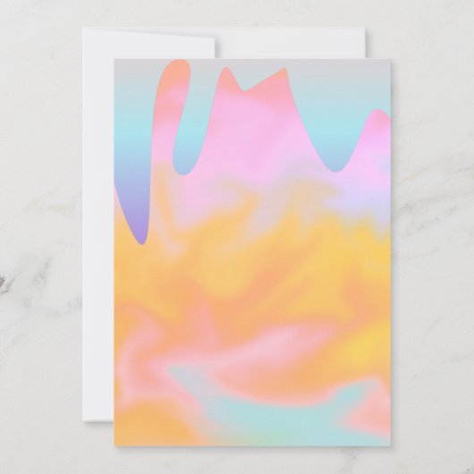 スライムパーティーグラデーションドリプス誕生日レインボー 招待状 (裏面)