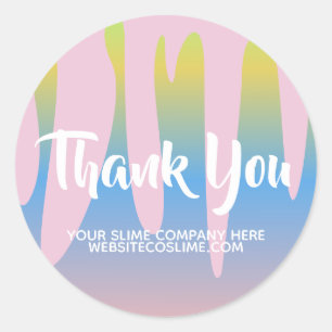 スライムビジネス会社のブランディングドリップ ラウンドシール