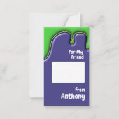 スライムプンキッズスクールバレンタインデーカード ノートカード (裏面)