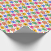 スライムボール色バースト ラッピングペーパー (角)