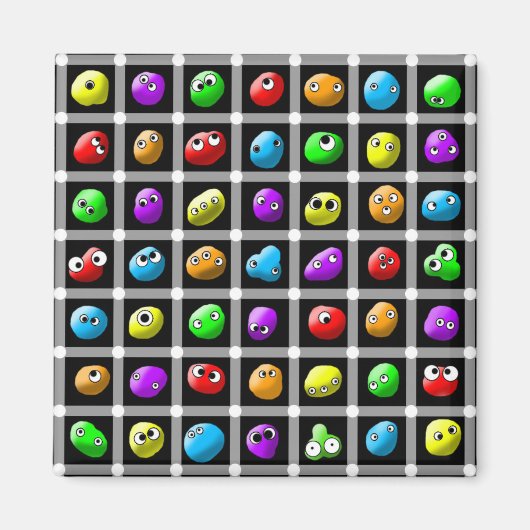 スライムポップ・アートの!スライムグリッド磁石 マグネット (正面)