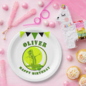 スライムモンスタおもしろいーキッズネームハッピーバースデー ペーパープレート (パーティー)