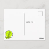 スライムモンスターグリーンキッズフォト誕生日ありがとう ポストカード (裏面)