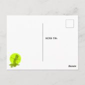 スライムモンスターグリーンキッズフォト誕生日ありがとう ポストカード (裏面)