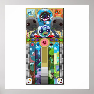 スライムランチャーのステンドグラス ポスター