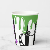 スライム不気味とストライプ紙カップ 紙コップ (裏面)