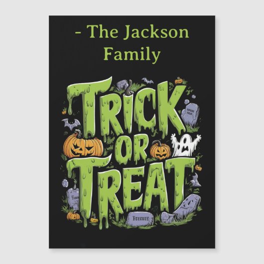 スライム不気味ハロウィンをトリックまたは治療する (正面)