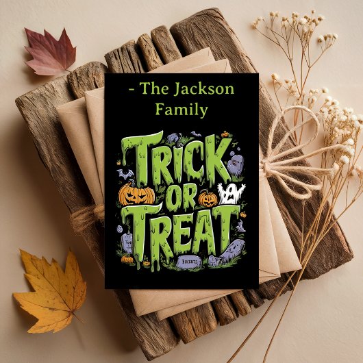 スライム不気味ハロウィンをトリックまたは治療する