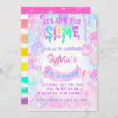 スライム水彩 招待状 (正面/裏面)