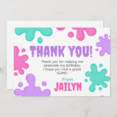 スライム誕生日サンキューカード サンキューカード (正面/裏面)