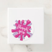 スライム誕生日サンキューメッセージカードピンクパープル フェイバータグ (インサイチュ)