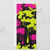 スライム誕生日パーティーチケットは1つの招待を認める 招待状 (裏面)