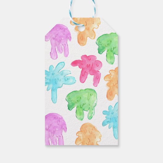 スライム誕生日パーティーメッセージカード ギフトタグ (裏面)