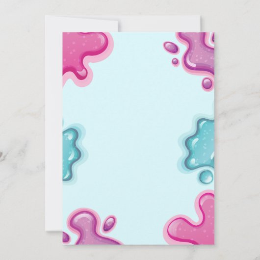 スライム誕生日招待状 招待状 (裏面)