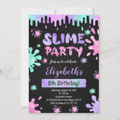 スライム誕生日招待状 招待状 (正面)