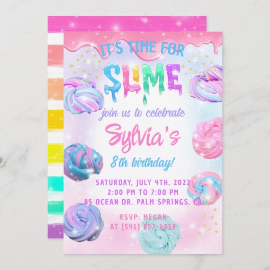 スライム リアル 招待状 (正面/裏面)