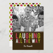 スライリング・オール・ザ・ウェイ・ホリデー・フォトカード シーズンカード (正面/裏面)