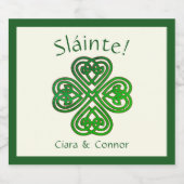 スラインテグリーンケルト系アイリッシュシャームロック名 ビールラベル (シングルラベル)