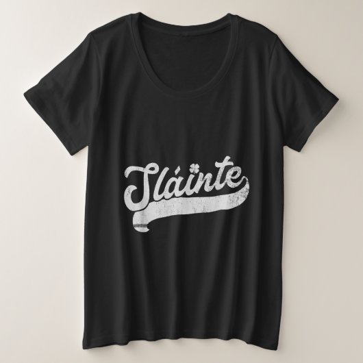 スラインテサンパトリックの日サンパディのアイルランド語 プラスサイズTシャツ (デザイン正面)