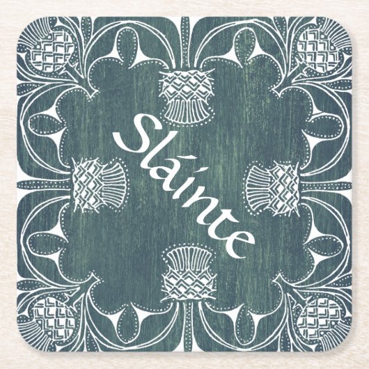 スラインテ応援スコティッシュティスルコースター スクエアペーパーコースター (正面)