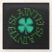 スラインテ黒ガラスコアスター ガラスコースター (正面)