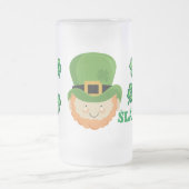 スラインテ!アイルランドのレプレシャンとシャムロック フロストグラスビールジョッキ (中央)