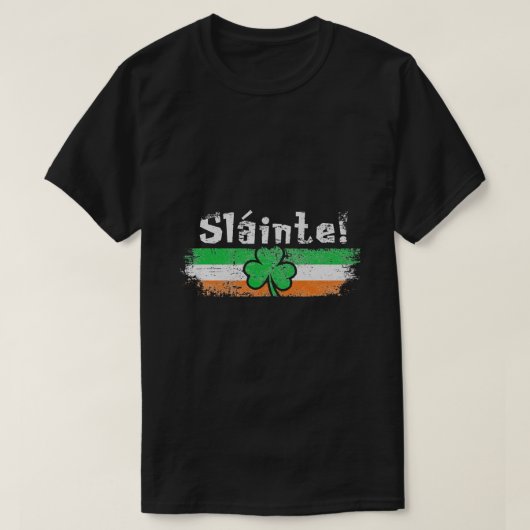 スラインテ・アイルランドシャームロックアイルランド国旗の応援アイルランド Tシャツ (デザイン正面)