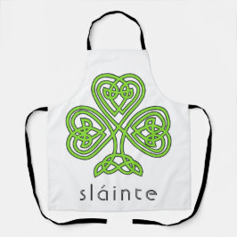 スラインテ・ケルト・シャムロック・グリーン・セント・パトリックの日 エプロン