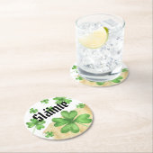 スラインテ・シャムロック ラウンドペーパーコースター (インサイチュ)