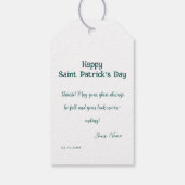 スラインテ！セントパトリックの日のビールのポイント・オン・グリーン ギフトタグ (裏面)