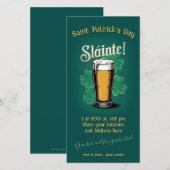 スラインテ!セントパトリックの日のビールのポイント・オン・グリーン セーブザデート (正面/裏面)