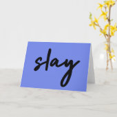 スライ |アーバンブルーモダントレンディーミニマスタイリッシュリスト カード (黄色い花)