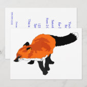 スライ・フォックス 招待状 (正面/裏面)