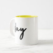 スライ |ミニマモダンリストトレンディーアスタイリッシューバン ツートーンマグカップ (正面左)