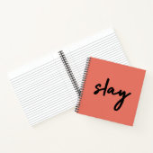 スライ |ミニマモダンリストトレンディースタイリッシュコーラルピンク ノートブック (内部)