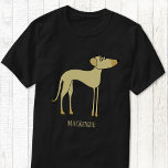 スラウイ犬 Tシャツ<br><div class="desc">可愛いSloughまたはアラビアングレイハウンド犬。名前を変カスタマイズ更するか、独自の文字、フレーズまたはことわざを追加すること。</div>