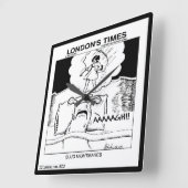 スラグ悪夢おもしろいの壁掛け時計 スクエア壁時計 (傾斜)