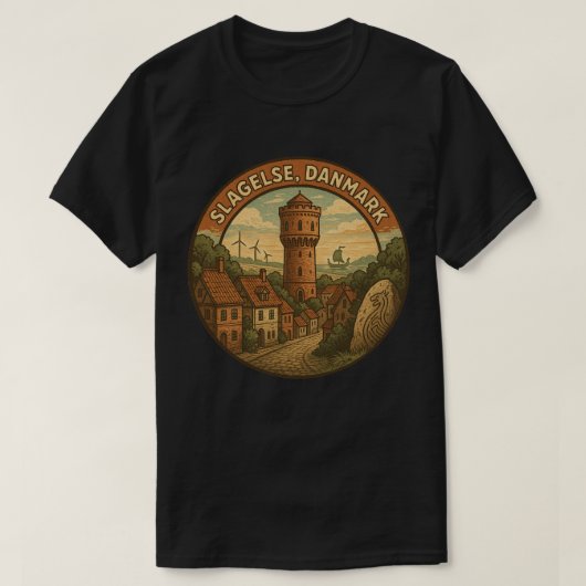 スラゲルス デンマークの塔 Tシャツ (デザイン正面)