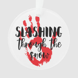 スラザーホラー映画引用文血ハンドクリスマス オーナメント