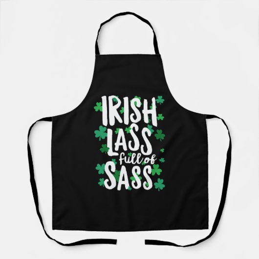 スラスで満ちたアイリッシュグラスSt patricks day エプロン (正面)