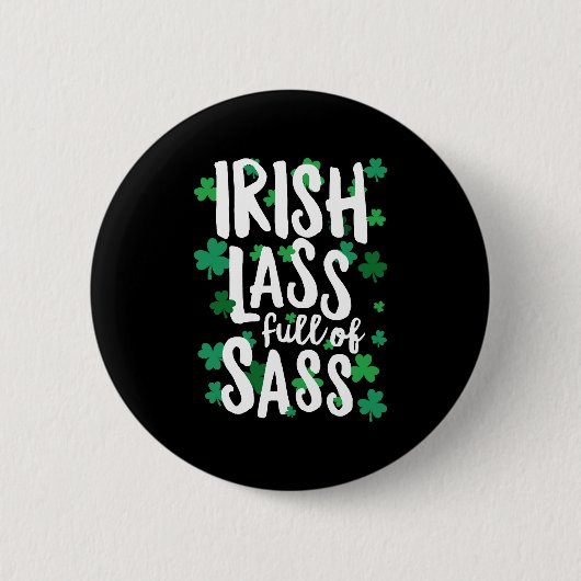 スラスで満ちたアイリッシュグラスSt patricks day 缶バッジ (正面)