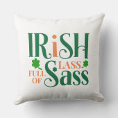 スラスセントパトリックおもしろいの日の一杯のアイルランドのグラス クッション (裏面)