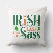 スラスセントパトリックおもしろいの日の一杯のアイルランドのグラス クッション (正面)