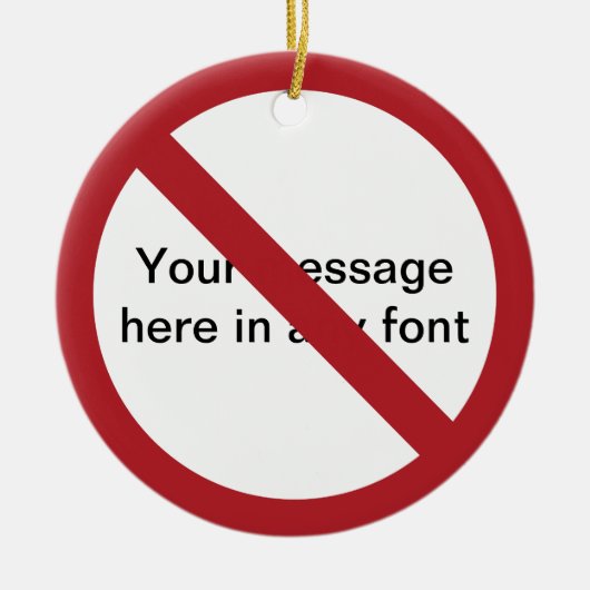 スラッカスタムシュ付き円 セラミックオーナメント (正面)