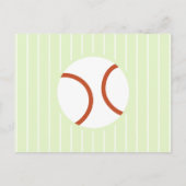 スラッガーサウルス野球ディノ男の赤ちゃん第1誕生日 インビテーションポストカード (裏面)