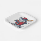 スラッガーシャーク誕生日バッシュ ペーパープレート (傾斜あり)