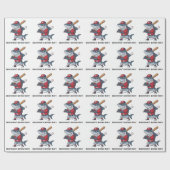 スラッガーシャーク誕生日バッシュ ラッピングペーパー (フラット)