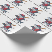 スラッガーシャーク誕生日バッシュ ラッピングペーパー (角)